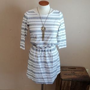 Old Navy blue & white striped dress long-sleeve